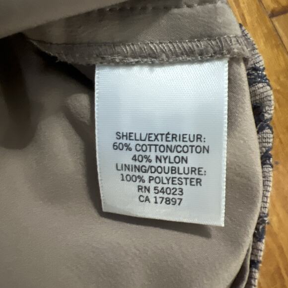 Vintage Y2K Banana Republic Embroidered Floral Mini Skirt Size 0 Tan Preppy Work - Picture 8 of 10